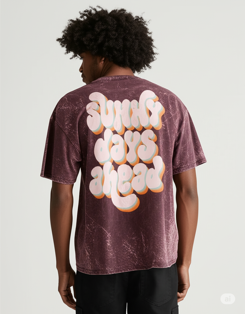 Unisex Acid Washed Oversized Tee